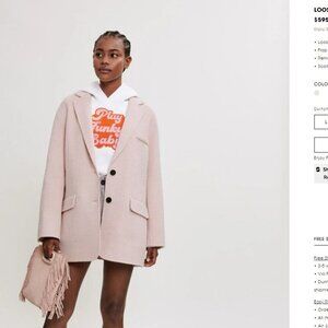 Maje LOOSE DOUBLE-FACED COAT Size 36 US S